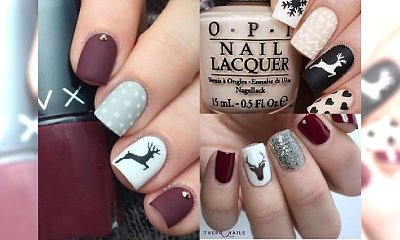 Manicure na zimę 2018: Manicure z rysunkiem jelenia to hit sieci! Zobacz najlepsze propozycje