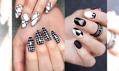 Manicure 2018: pomysły na modne czarno-białe zdobienie paznokci