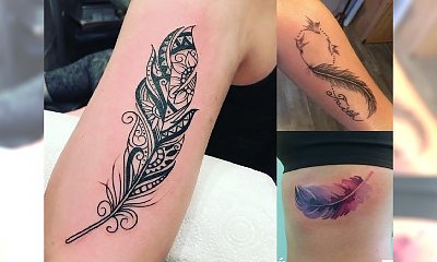 20 pomysłów na tatuaż z piórkiem - galeria, która zachwyca!
