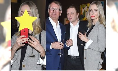 Agnieszka Woźniak-Starak z mężem i teściem na imprezie. Kiedy pokazała zęby... WOW!