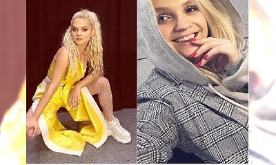 Margaret tarza się w piasku w kostiumie, którego prawie nie widać. Hot?