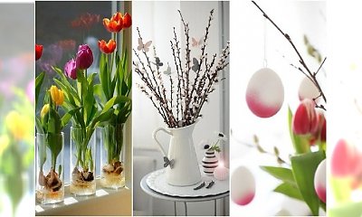 Wielkanocne dekoracje DIY. Najlepsze pomysły na stroiki, drzewka, kompozycje z kwiatów i bazi
