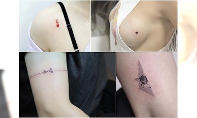 Malutkie tatuaże dla dziewczyn - zaskakujące wzory w "modnych" miejscach. Zobaczcie, jakie słodkie!