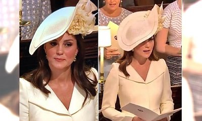 Ślub księcia Harry'ego i Meghan Markle: Księżna Kate w tej kreacji chciała pozostać w cieniu. Komentatorzy: Co tak skromnie?