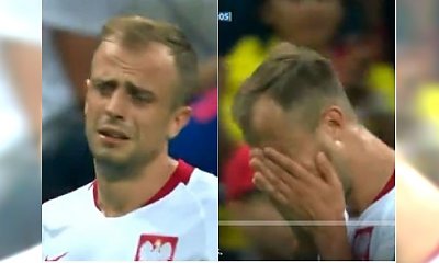 Kamil Grosicki ROZPŁAKAŁ SIĘ  po przegranym meczu z Kolumbią. Zobacz zdjęcia!
