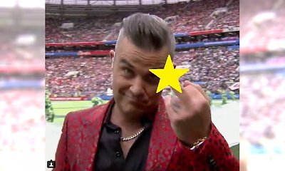 Początek Mundialu i już SKANDAL. Robbie Williams pokazał środkowy palec! Czyżby Putinowi? [WIDEO]