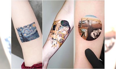 HOT TREND! Tatuaże miniatury słynnych obrazów van Gogha, Moneta, Klimta i innych artystów