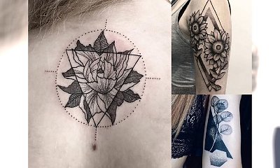Najpiękniejsze geometryczne tatuaże z sieci [GALERIA]