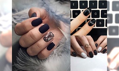 Czarny manicure nie musi być nudny - galeria pięknych stylizacji 2018
