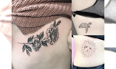 Rib tattoos - galeria uroczych i kobiecych wzorów, które robią wrażenie