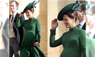 Pippa Middleton w 7 miesiącu ciąży na królewskim ślubie! Wiatr ZDMUCHNĄŁ z jej głowy kapelusz