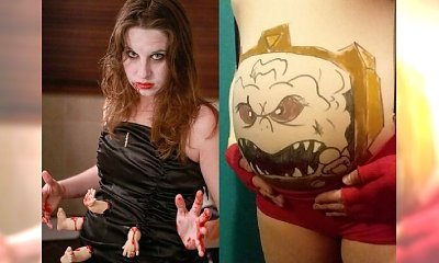 Ciąża jak z HORRORU? Te mamy uczyniły z ciążowego brzuszka część halloweenowego kostiumu! Uwaga, niektóre stroje są dość drastyczne!