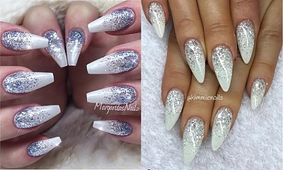 Manicure na sylwestra: brokatowe ombre. Prosty wzorek, a jaki efektowny!
