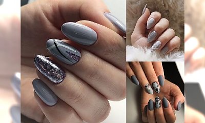 Szary manicure w ślicznych odsłonach - trendy 2019