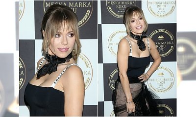 Doda w czarnej sukni Diora przyćmiła inne gwiazdy! Ale czy ta kurtka pasowała do eleganckiego tiulu?