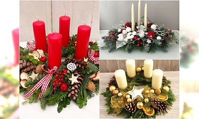 Stroik świąteczny na Boże Narodzenie. 25 pomysłów na stroik ze świecą