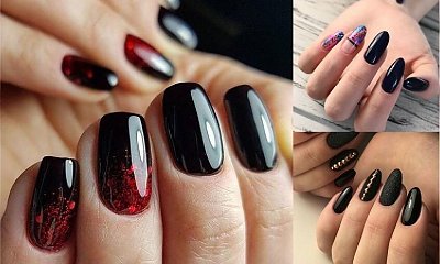 Czarny manicure - galeria eleganckich i stylowych zdobień