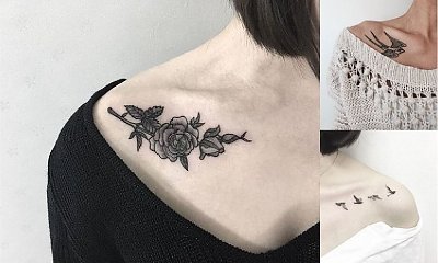 20 pomysłów na tatuaż w okolicy obojczyka - galeria kobiecych wzorów