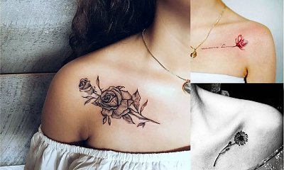 Tatuaż na obojczyk - galeria ciekawych i kobiecych wzorów