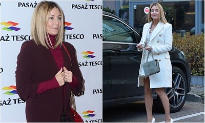 Gosia Rozenek maskuje brzuszek w dwóch kreacjach. W obcisłym golfie raczej się to nie udało...