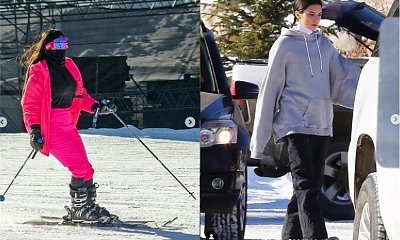 Kendall Jenner i Kim Kardashian na stoku w Aspen robią skandal! Uwaga: niegrzeczne zdjęcia!