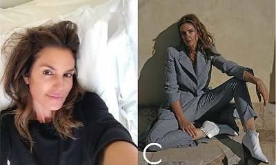 Cindy Crawford pręży się na kanapie i znowu rozpala zmysły! "Wypolerowałbym ci te buty językiem!"