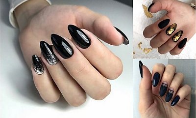 Czarny manicure - galeria eleganckich i niebanalnych zdobień