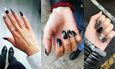 Czarno-biały manicure - 18 stylowych zdobień