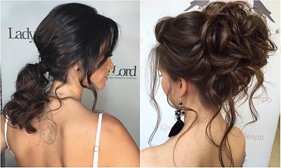 Fryzury na studniówkę 2019. Długie włosy upinamy w koki i eleganckie kucyki