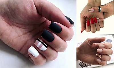 30 propozycji na matowy manicure - najpiękniejsze zdobienia paznokci
