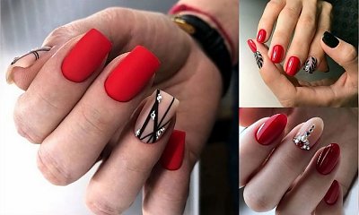Czerwony manicure - galeria eleganckich i pomysłowych stylizacji paznokci