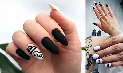 Czarno-biały manicure - 20 stylowych i mega kobiecych zdobień