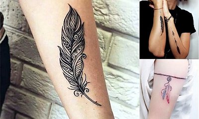 Tatuaż piórko - 25 niesamowitych wzorów dla kobiet