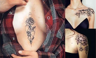 Tatuaże na ramieniu i dekolcie - galeria ślicznych wzorów
