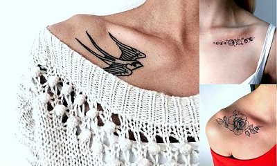 Tatuaż na obojczyk - galeria ciekawych i dziewczęcych wzorów