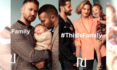 Para mężczyzn wspólnie przytulająca niemowlę to nowa kampania znanej marki odzieżowej! "This Is Family"