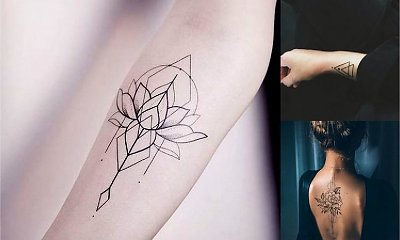 Geometryczne tatuaże - 19 minimalistycznych i oryginalnych pomysłów