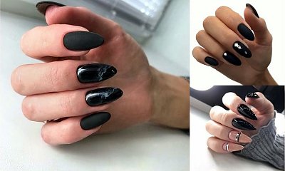 Czarny manicure - galeria eleganckich i gustownych zdobień