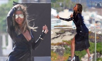 Niewiarygodnie seksowna Jennifer Aniston kusi wyłaniającymi się spod lateksu piersiami!
