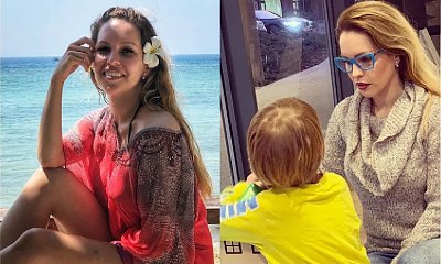 Julia Oleś chwali się sztucznymi piersiami na Instagramie. "Cyce jak donice." Zdjęcie zrobił jej.... 4-letni syn!