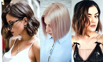 Włosy w pół szyi – galeria kobiecych trendów na rok 2019