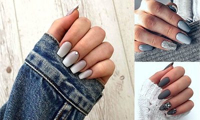 Szary manicure - galeria nowoczesnych i dziewczęcych zdobień