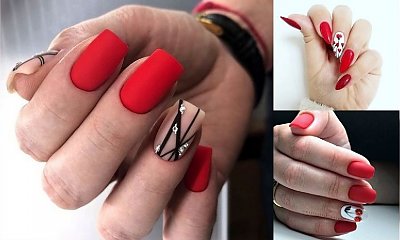 Czerwony manicure - 21 najpiękniejszych pomysłów z sieci