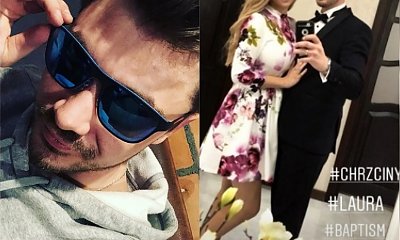 Daniel M. ochrzcił córkę. Pierwszy raz od awantury pochwalił się piękną żoną!