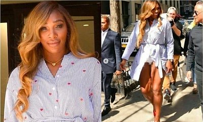 Serena Williams świeci MAJTKAMI na nowojorskiej ulicy i udaje, że tak miało być! Sexy?