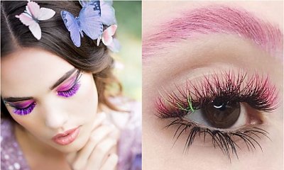 Modny makijaż oka 2019: Kolorowe rzęsy