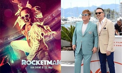 Elton John z mężem w Cannes promuje film o sobie i ściska się z odtwórcą głównej roli. Jest chemia?