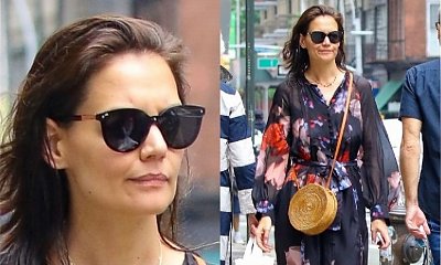 Katie Holmes bez makijażu i w klapkach sunie nowojorską ulicą. Poznalibyście ją?