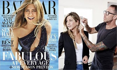 50-letnia Jennifer Aniston TOPLESS! Pozuje tylko w rajstopach, króciutkich szortach i szpilkach! WOW!