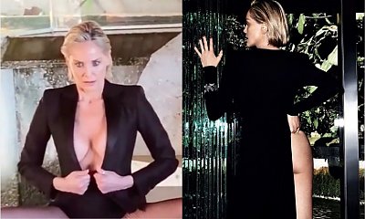 61-letnia Sharon Stone rozstawia nogi w gorącej sesji dla "Vogue". Odtworzyła kultową scenę "Nagiego instynktu"... WOW!